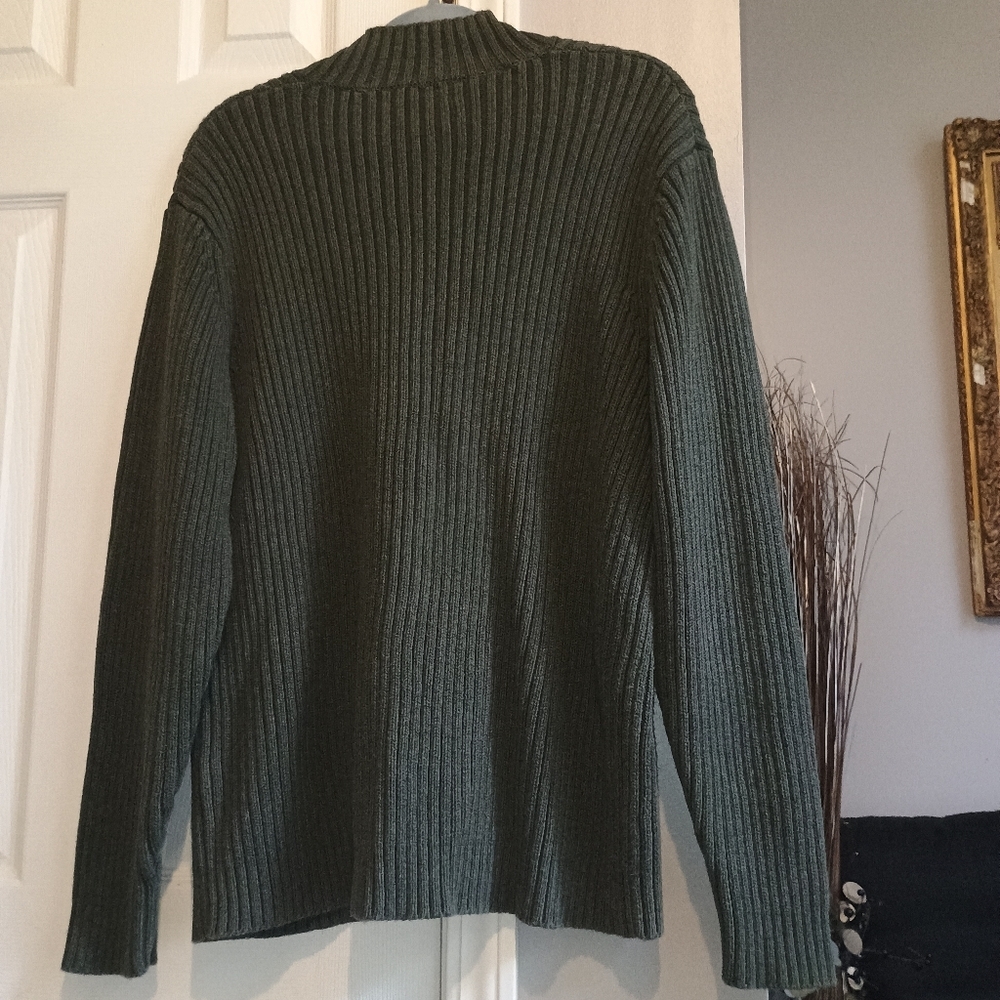 Vintage 90s Lands’ End Direct Merchants Men’s XL Ribbed Cotton Quarter Zip... - Picture 4 of 14